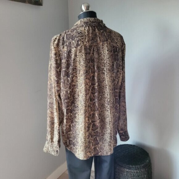 Kismet Snake print Blouse Sz XL - Picture 7 of 7